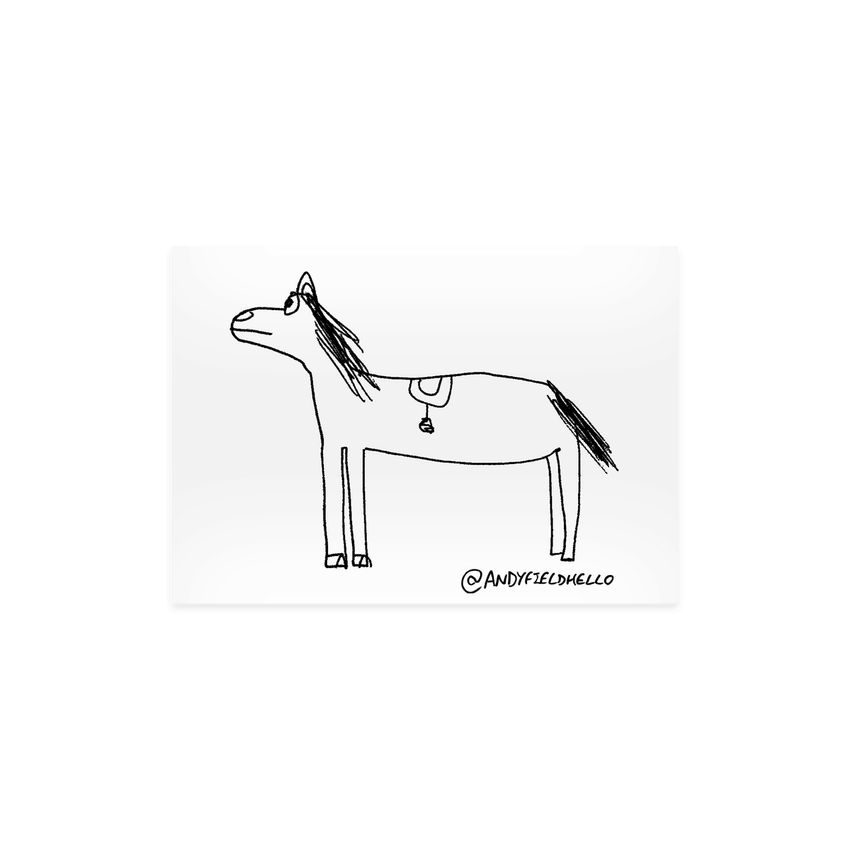 Day 1 Horse Postcard
