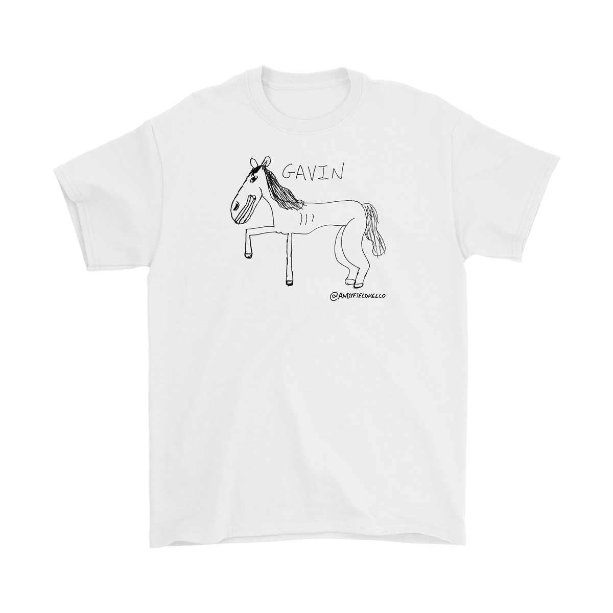Gavin Horse Tee - White