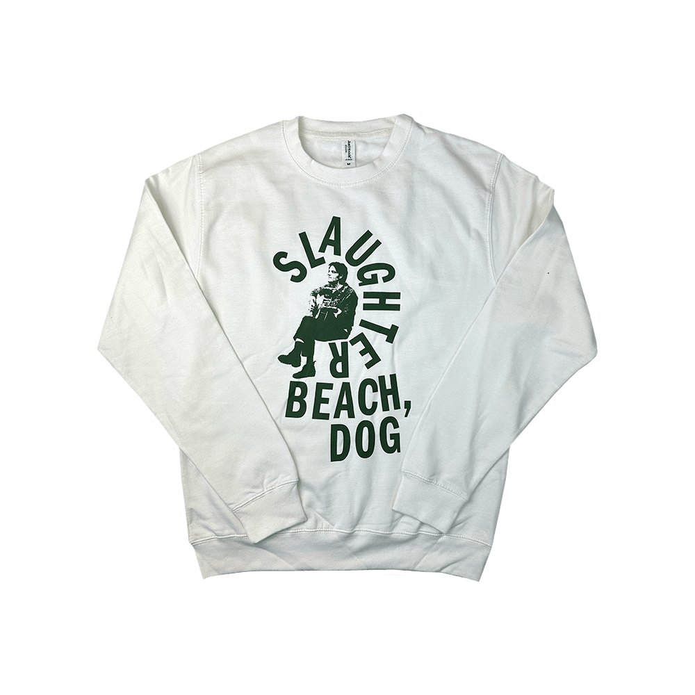 Sitting On A Bench, Dog Crewneck - White image 0