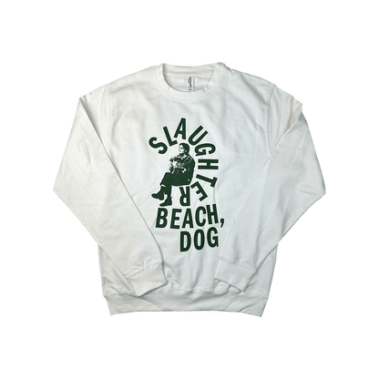 Sitting On A Bench, Dog Crewneck - White image 0