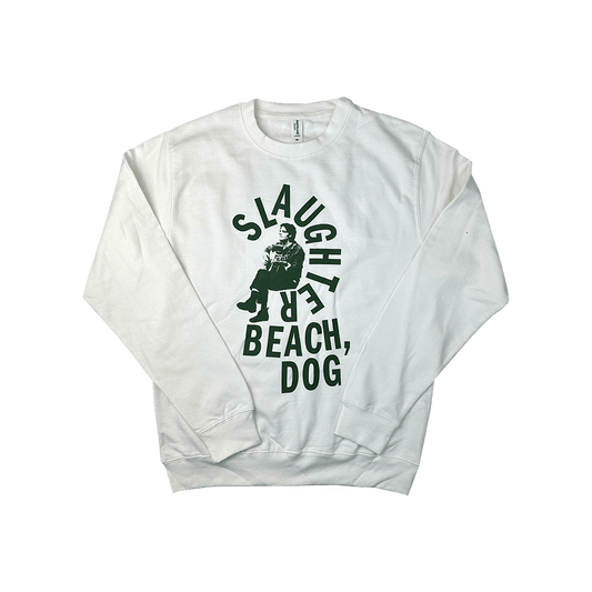 Sitting On A Bench, Dog Crewneck - White image 0
