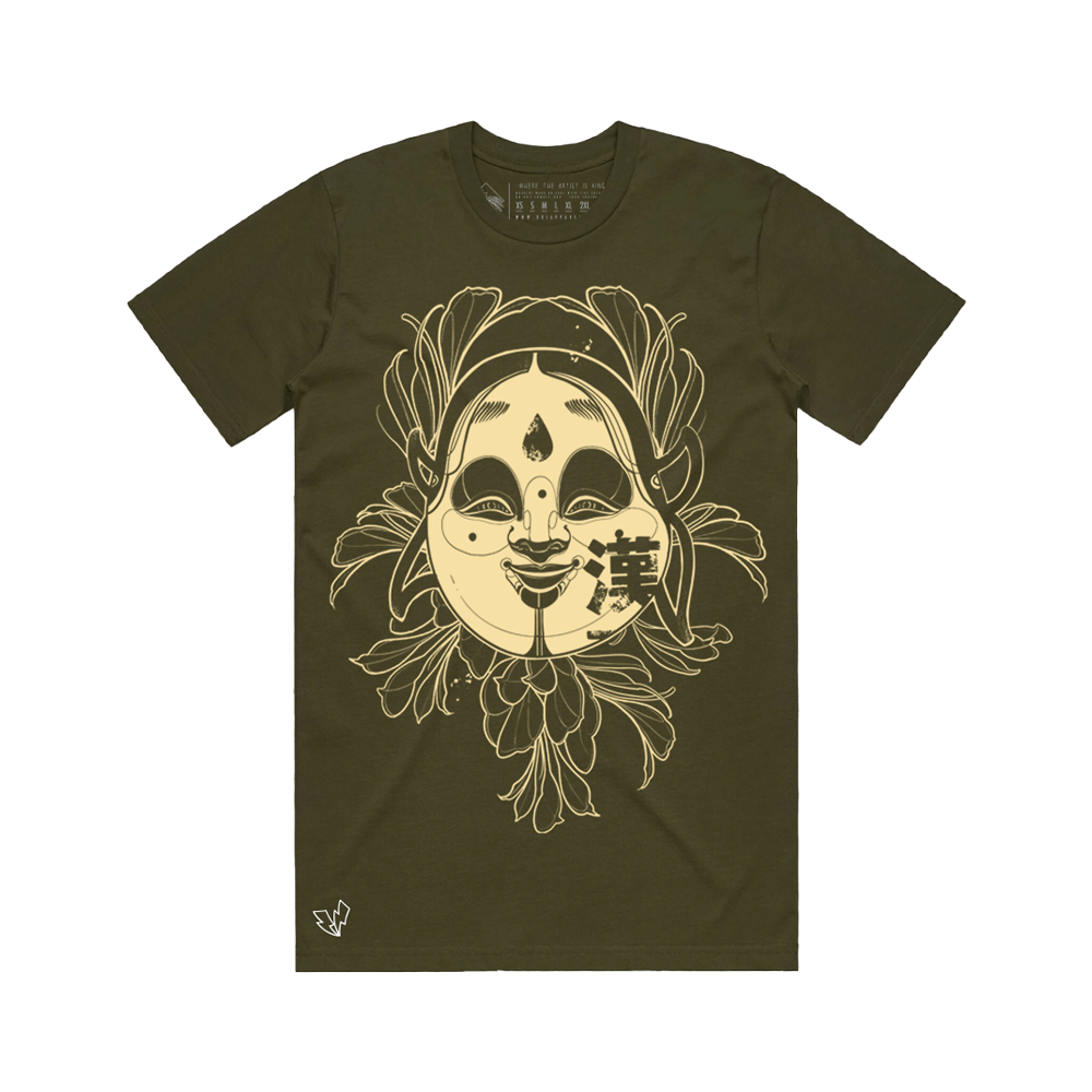 Green Eyed Demon T-Shirt - Olive image 0