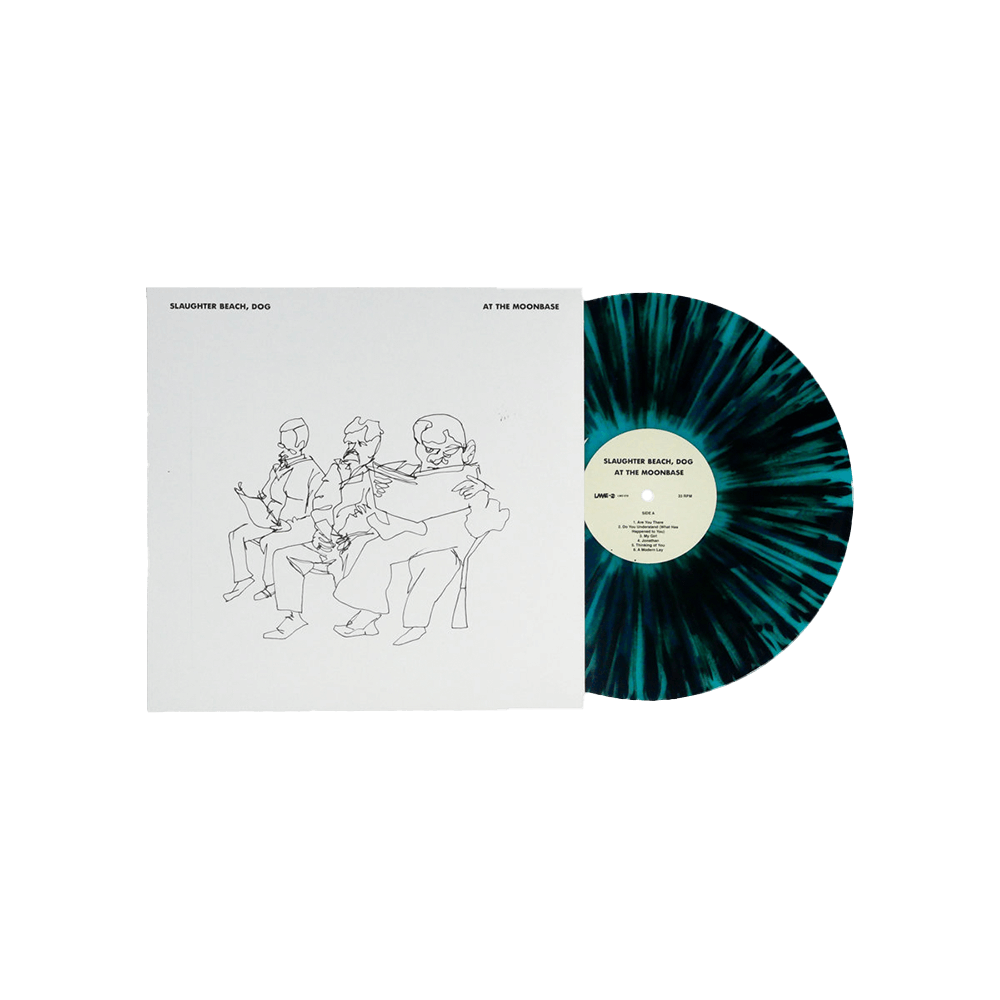 At The Moonbase 12" Vinyl - Blue With Black Splatter image 0