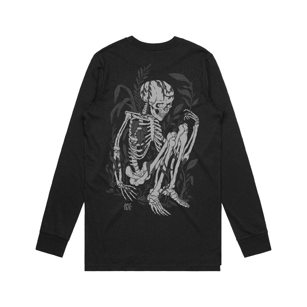 Time Waits For No One Longsleeve - Black image 1