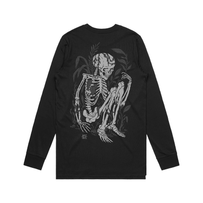 Time Waits For No One Longsleeve - Black image 1