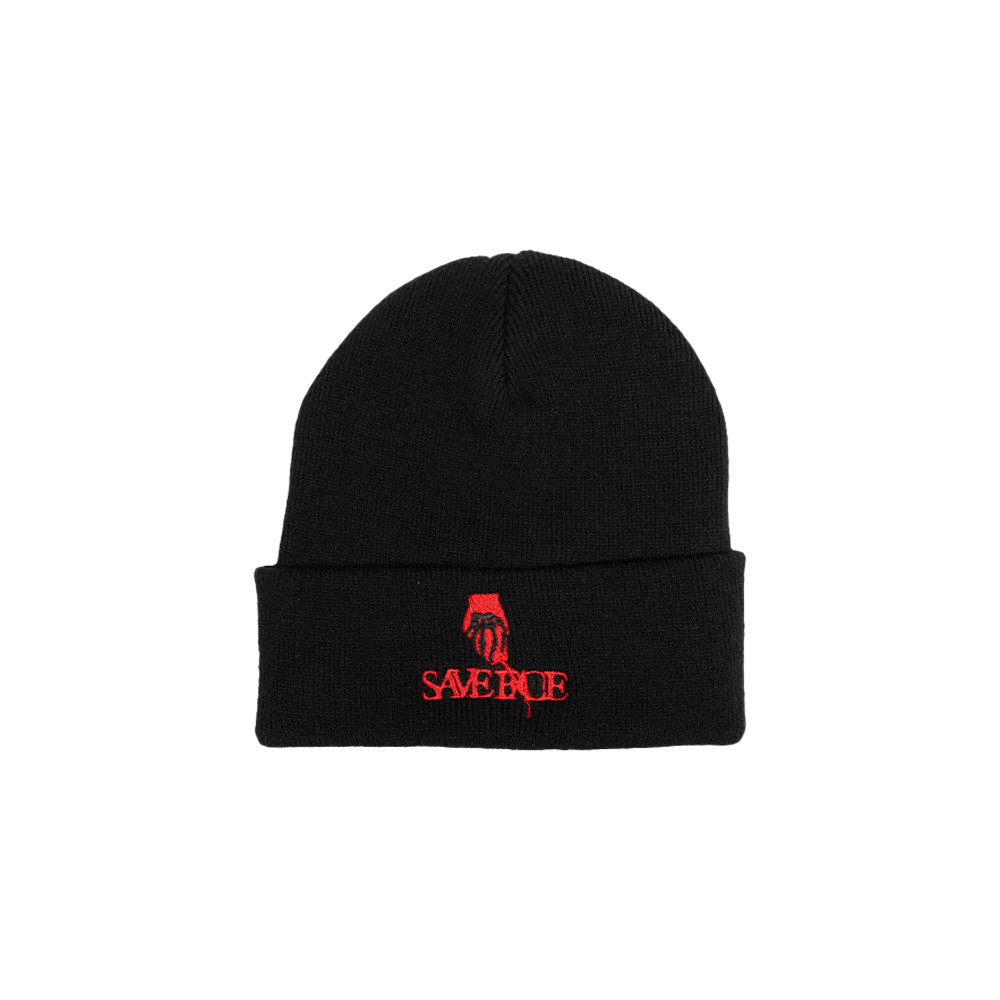 Red Logo Beanie - Black image 0