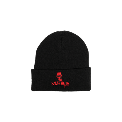 Red Logo Beanie - Black image 0