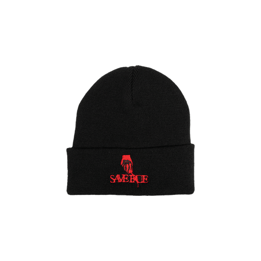 Red Logo Beanie - Black image 0