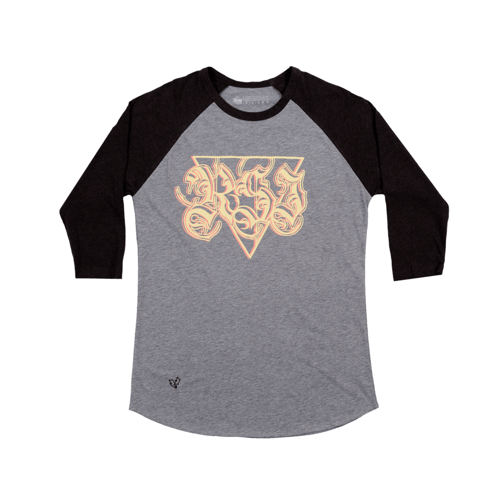 SCRIPT LOGO Baseball Shirt - Black/Grey image 0