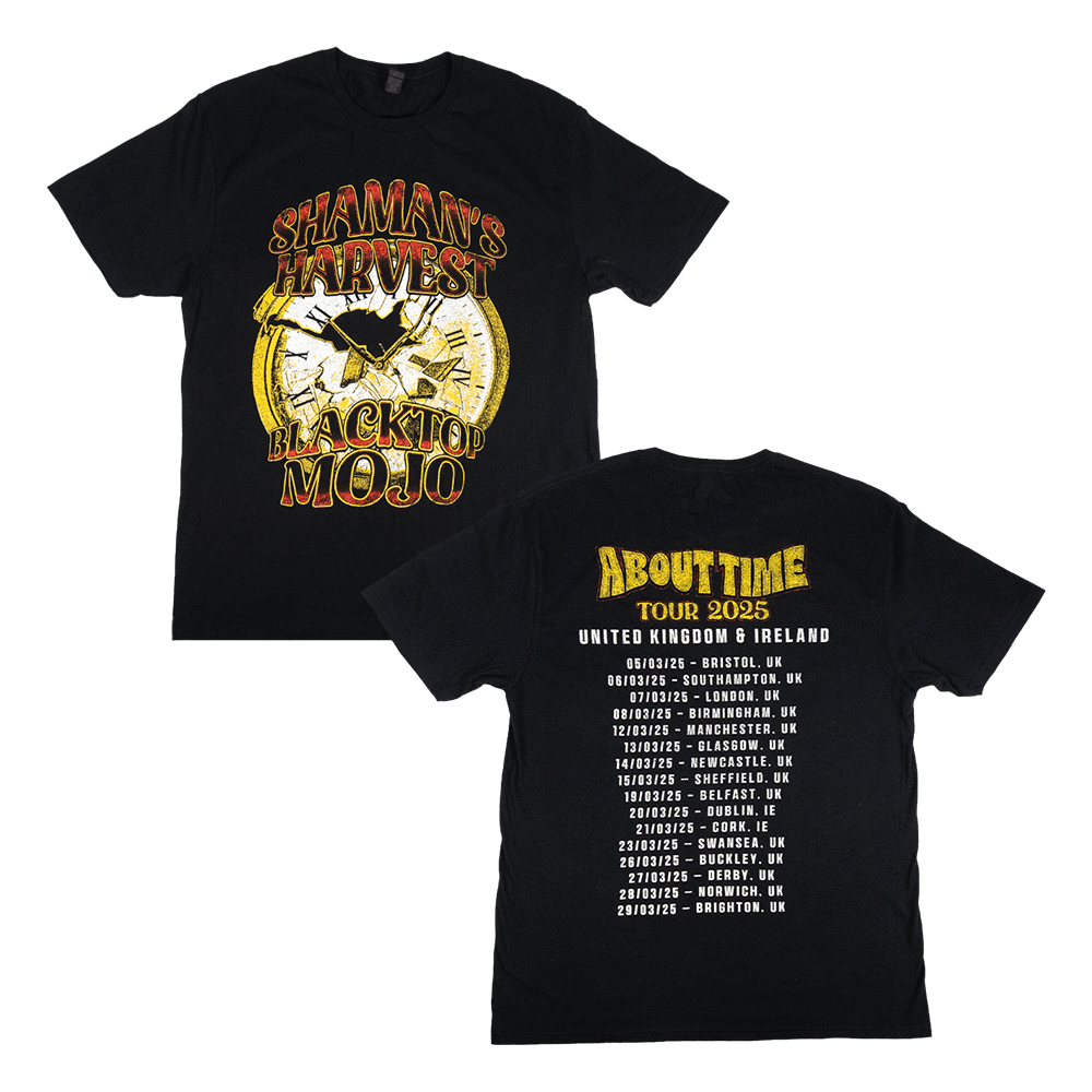 Blacktop Mojo x Shamans Harvest UK/IRE 25 Tour T-Shirt - Black image 0