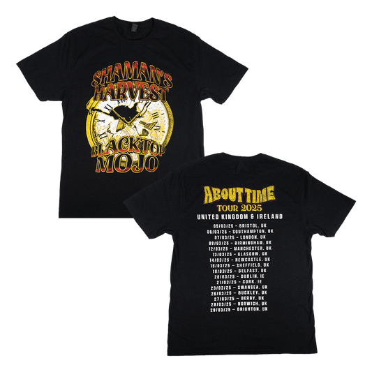 Blacktop Mojo x Shamans Harvest UK/IRE 25 Tour T-Shirt - Black image 0