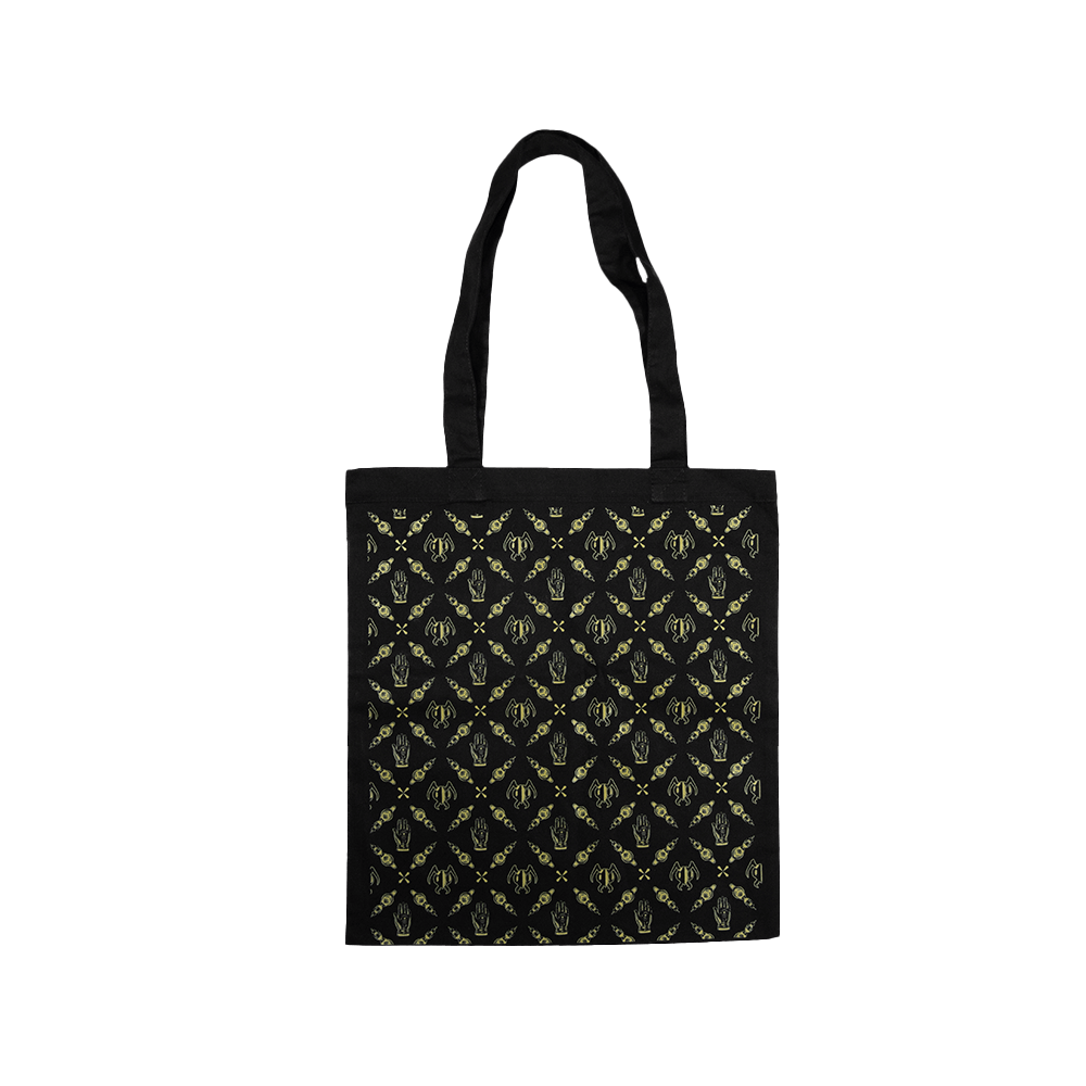 Mantras All Over Tote Bag - Black image 0