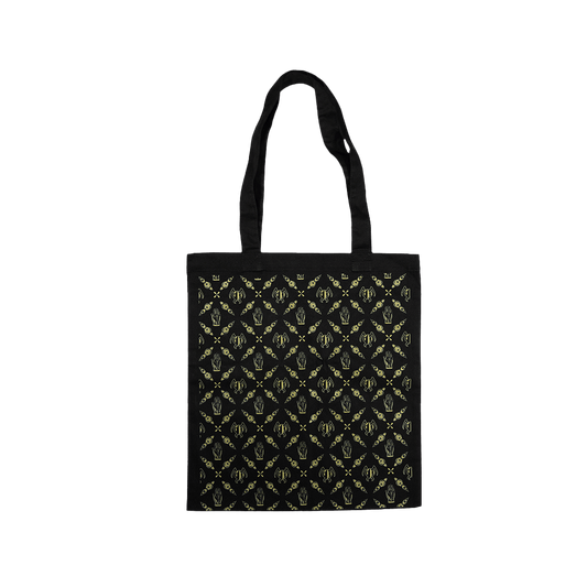 Mantras All Over Tote Bag - Black image 0