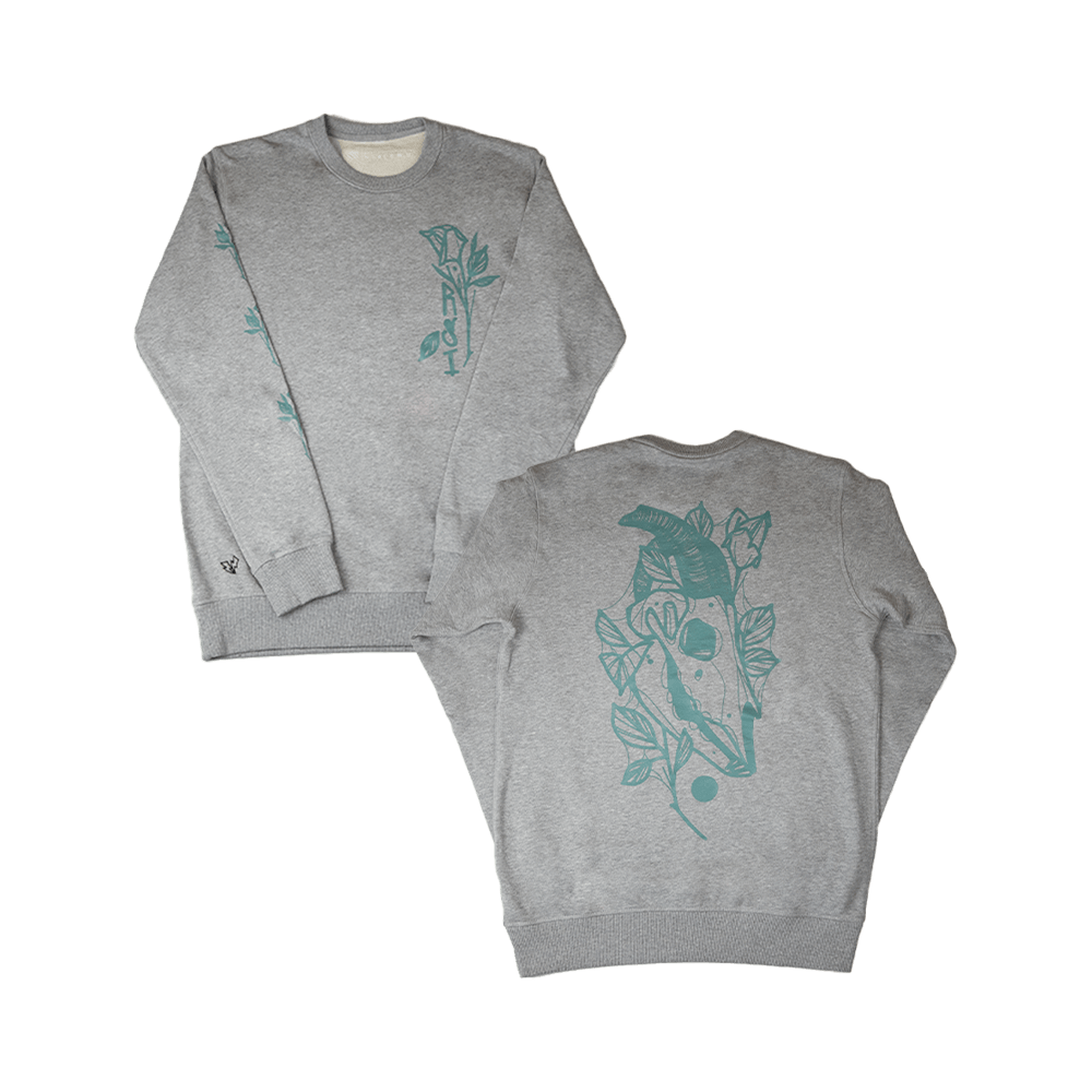 Roses For The Dead Crewneck - Grey image 0