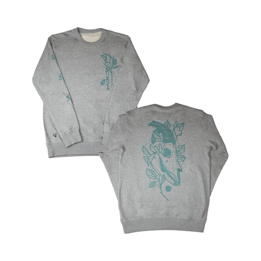 Roses For The Dead Crewneck - Grey image 0