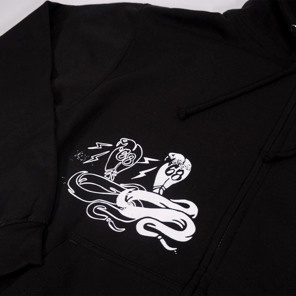 Snake Zip Hoodie - Black