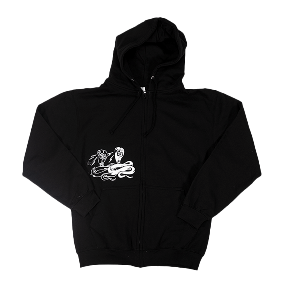 Snake Zip Hoodie - Black