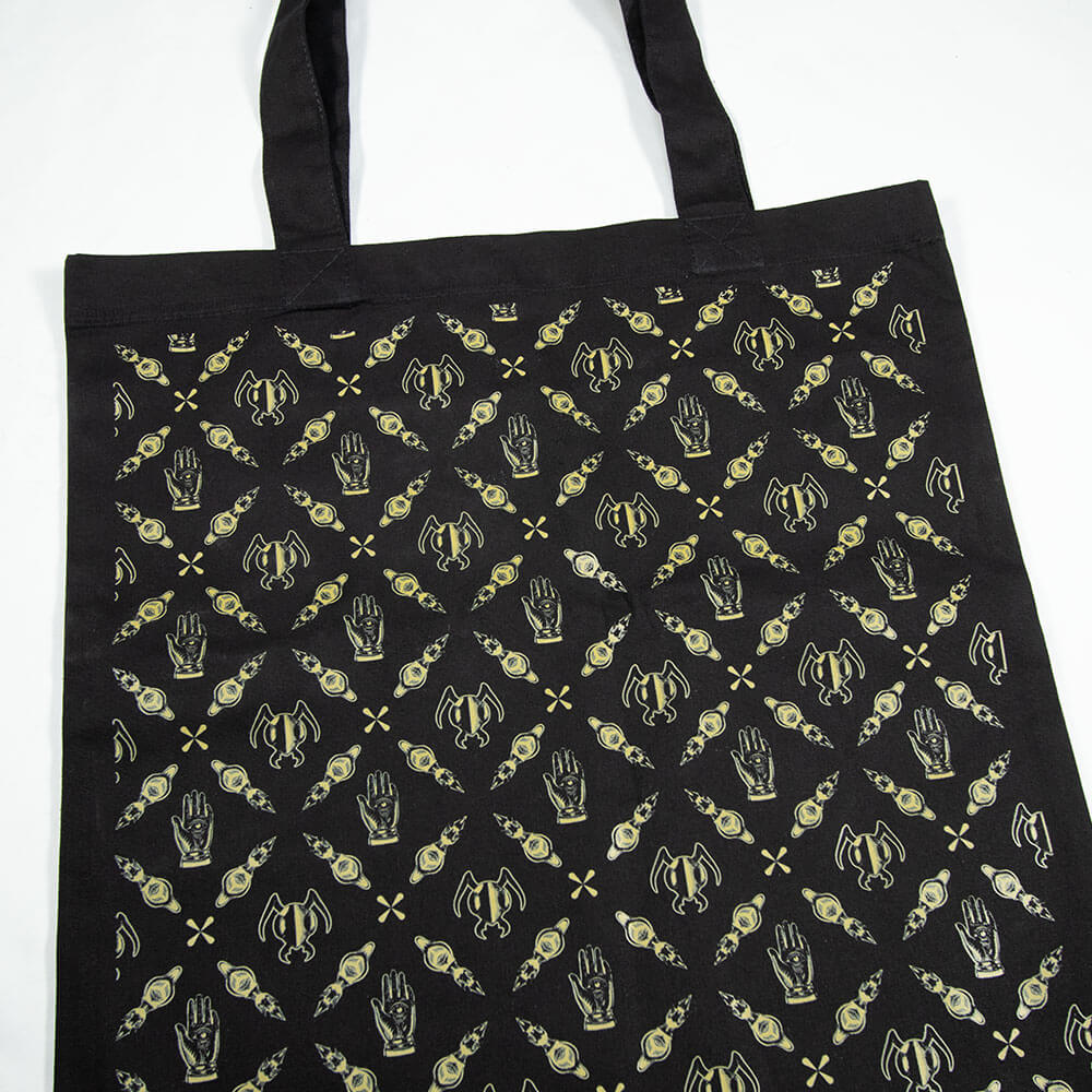 Mantras All Over Tote Bag - Black image 1