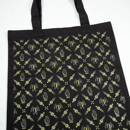 Mantras All Over Tote Bag - Black image 1