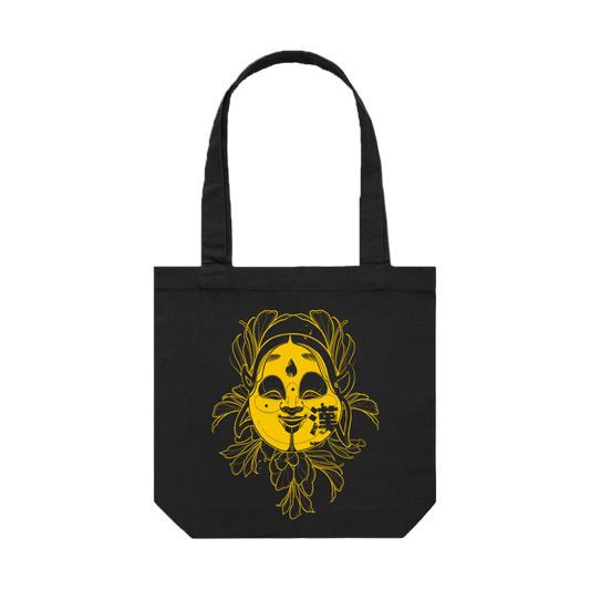 Green Eyed Demon Tote Bag - Black image 0