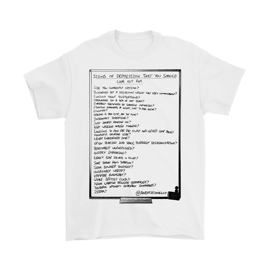 A to Z Depression Tee - White