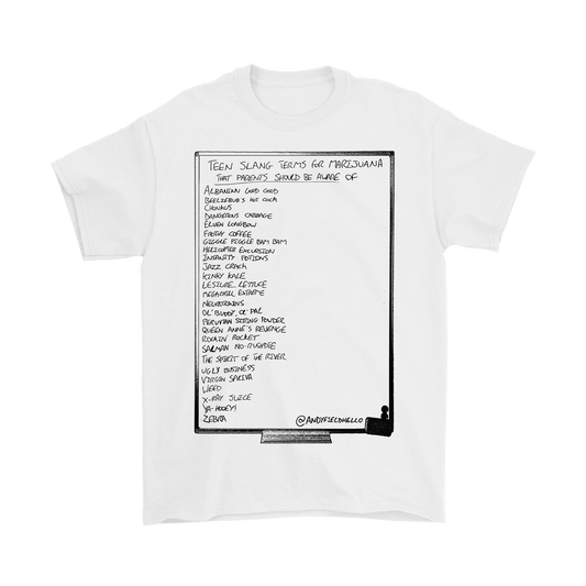 A to Z Teen Slang Tee - White