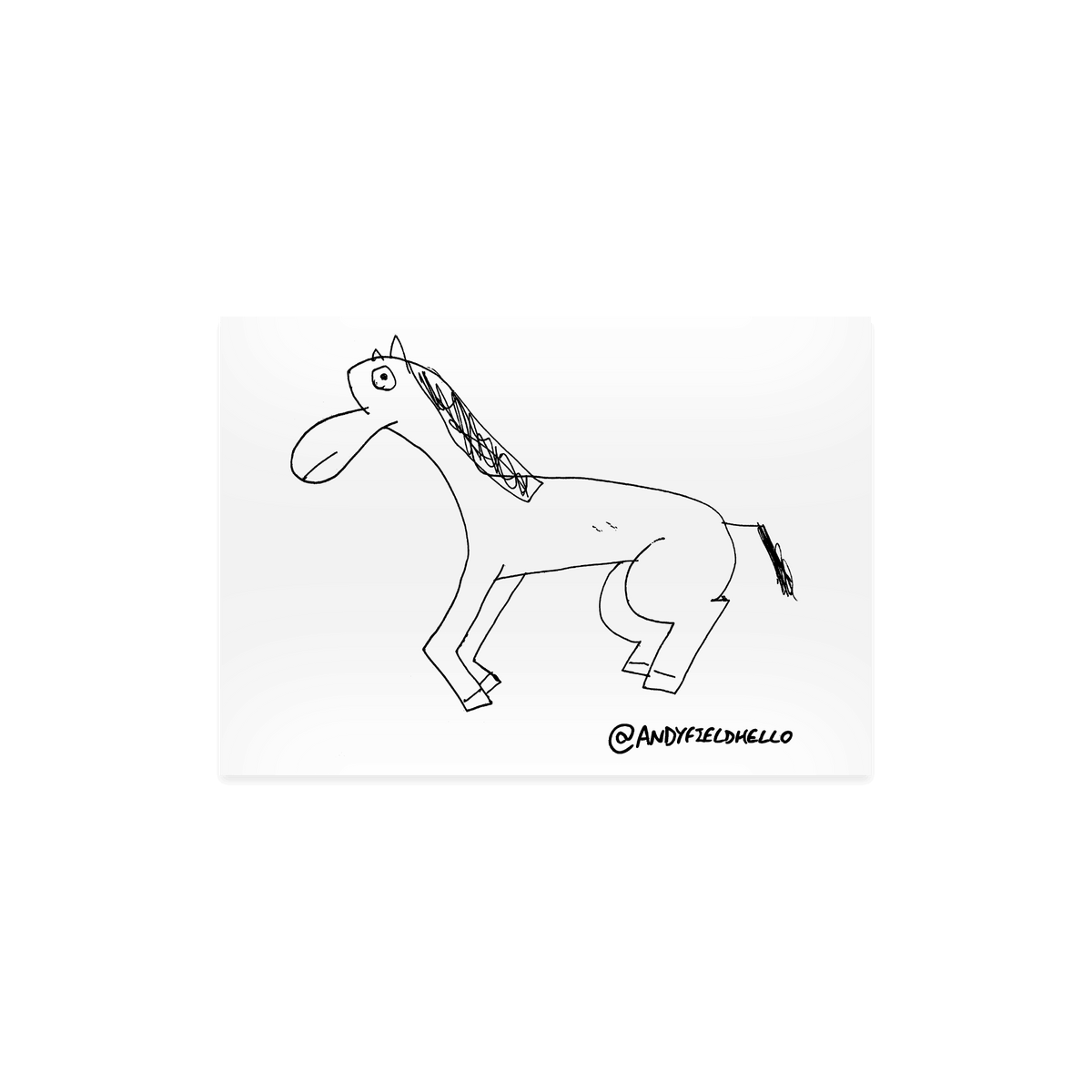 Day 3 Horse Postcard