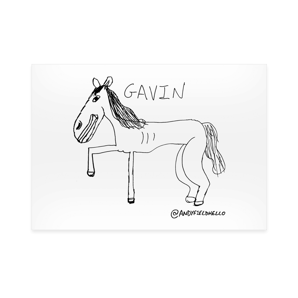 Gavin Horse Poster - A4