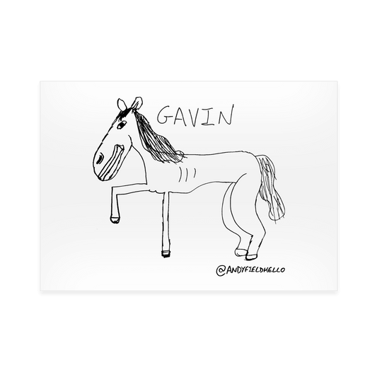 Gavin Horse Poster - A4