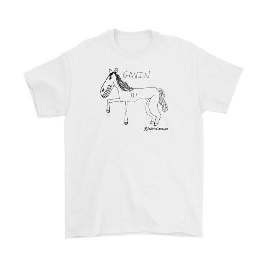 Gavin Horse Tee - White