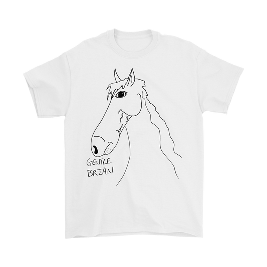 Gentle Brian Horse Tee - White