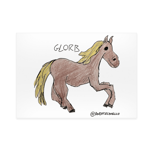 Glorb Horse Poster - A4