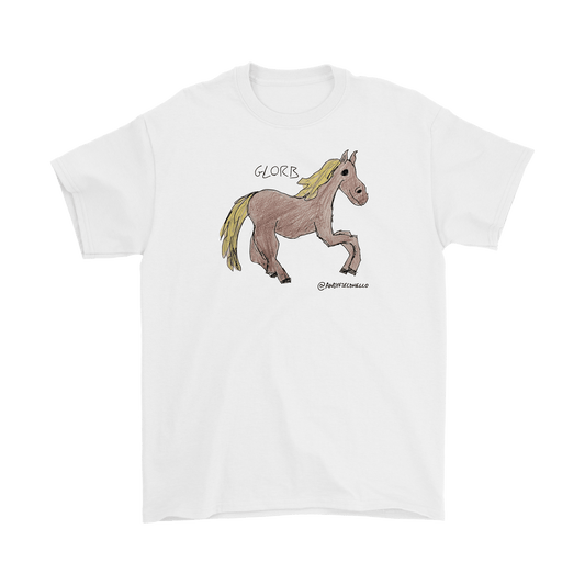 Glorb Horse Tee - White