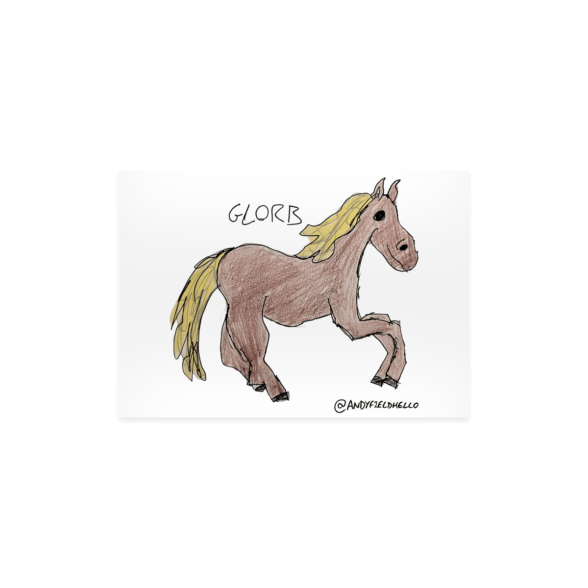 Glorb Horse Postcard