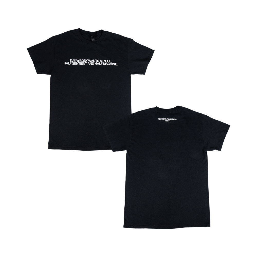 The Devil You Know Lyric Tee - Black