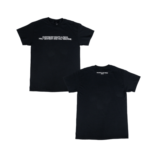 The Devil You Know Lyric Tee - Black