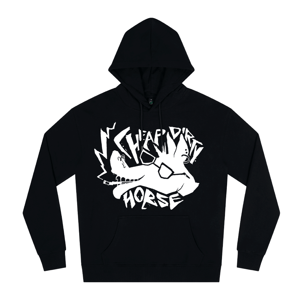 Smoking Horse Hoodie - Black