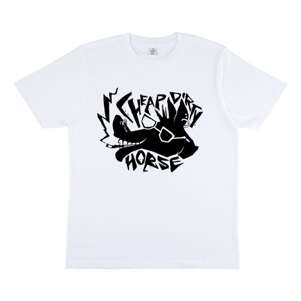 Smoking Horse Tee - White
