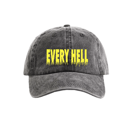 Every Hell Logo Cap - Vintage Black/Yellow