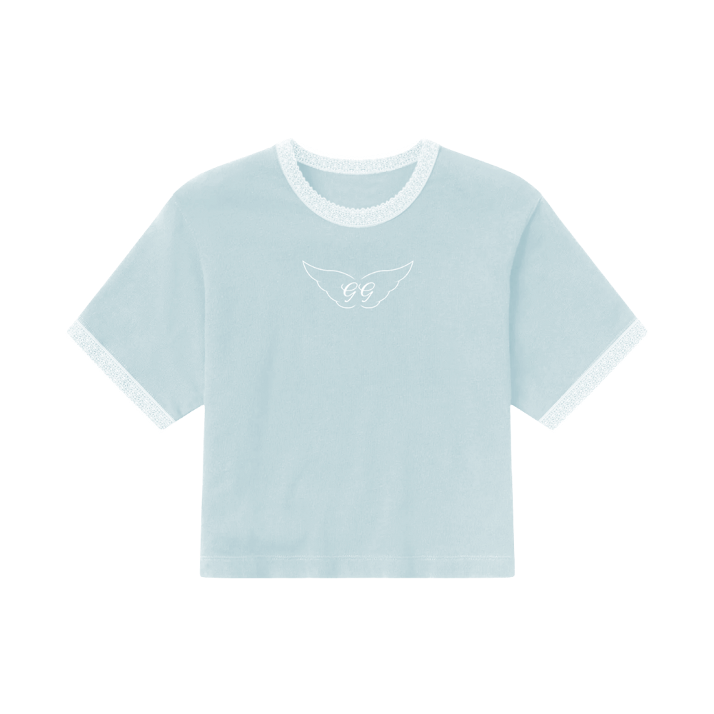 A Girl Just Knows Crop Tee - Blue