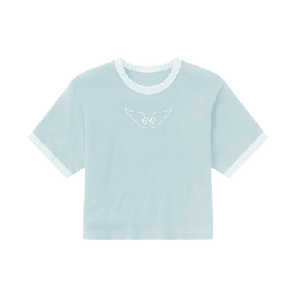 A Girl Just Knows Crop Tee - Blue