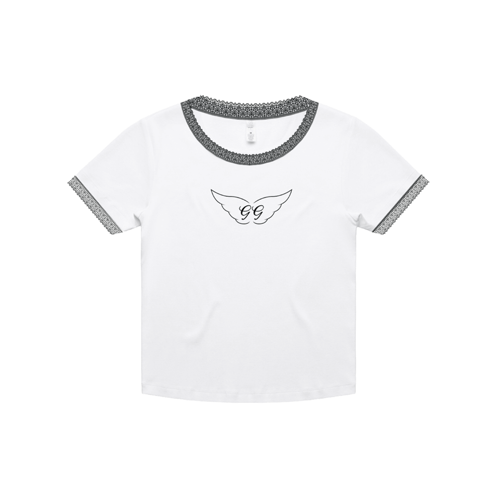 A Girl Just Knows Crop Tee - White