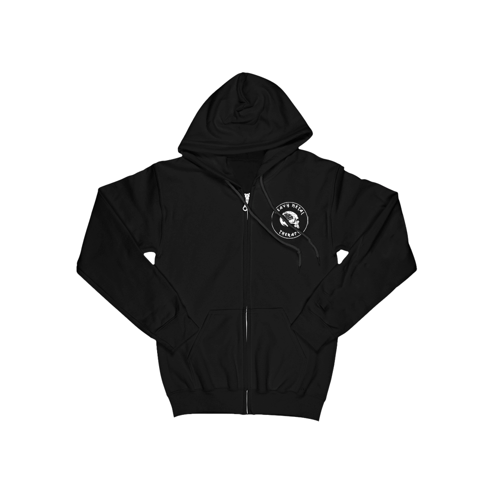 HMT Skull Zip Hoodie - Black