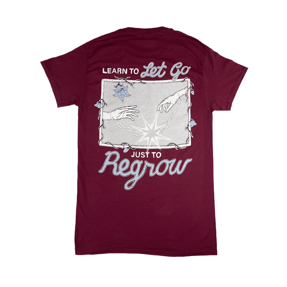 Learn To Let Go Tee - Burgundy