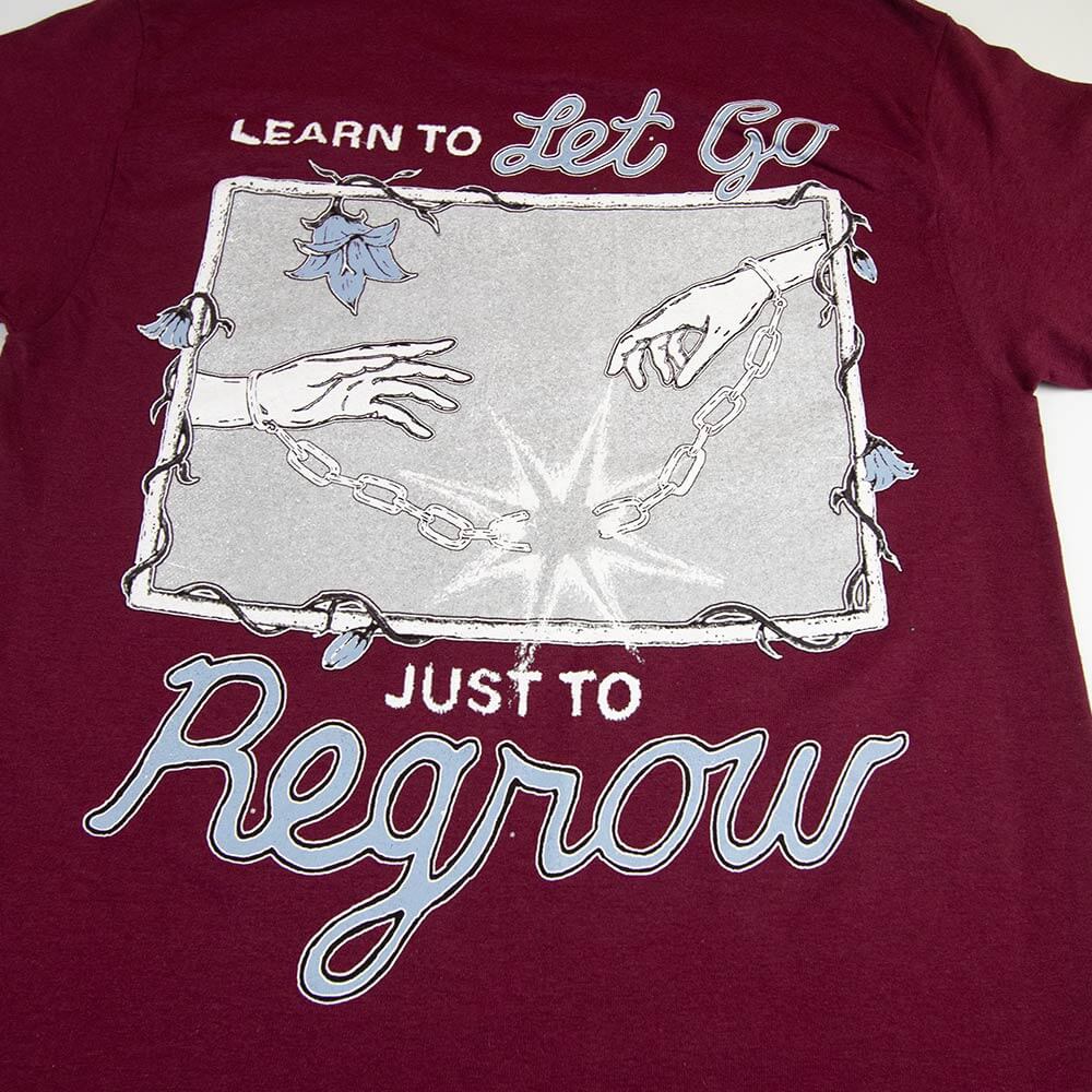 Learn To Let Go Tee - Burgundy