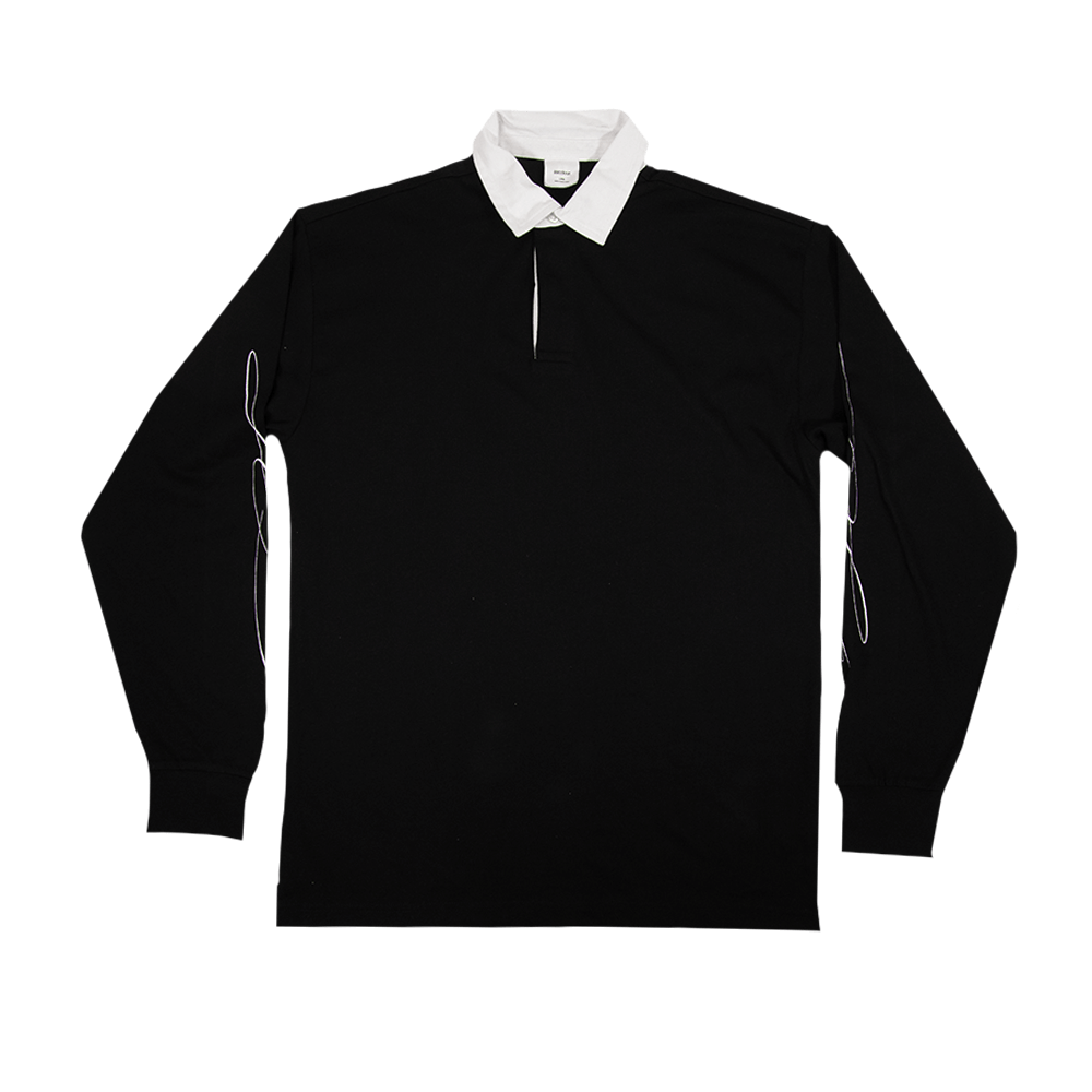 Logo Rugby Shirt - Black/White