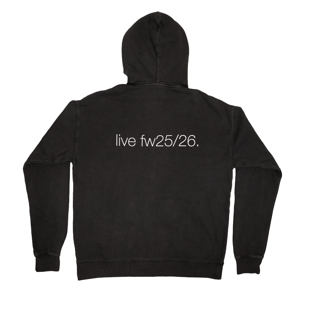 Live Zip Hoodie - Faded Grey