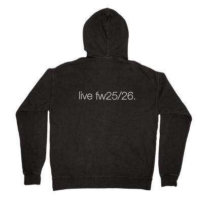 Live Zip Hoodie - Faded Grey