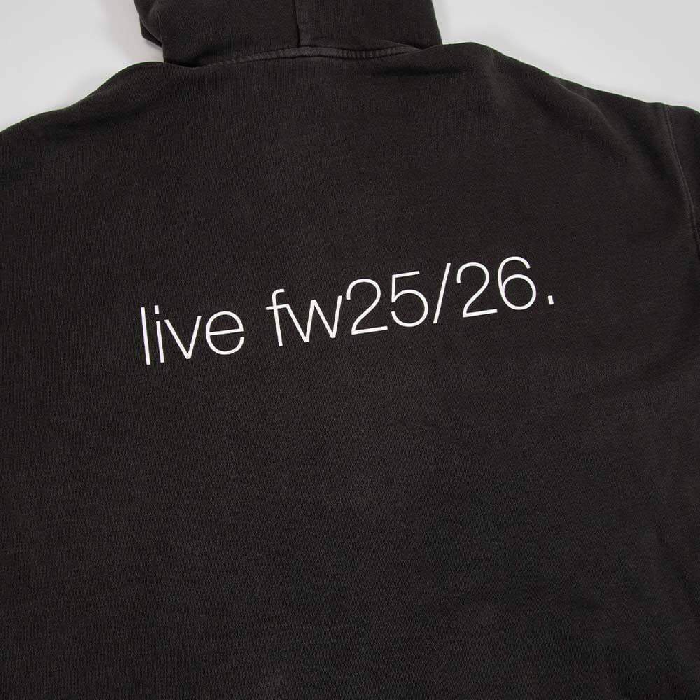 Live Zip Hoodie - Faded Grey