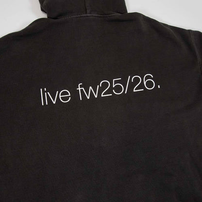 Live Zip Hoodie - Faded Grey